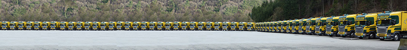 Lkw-Flotte von Bleicher im Breitbildformat